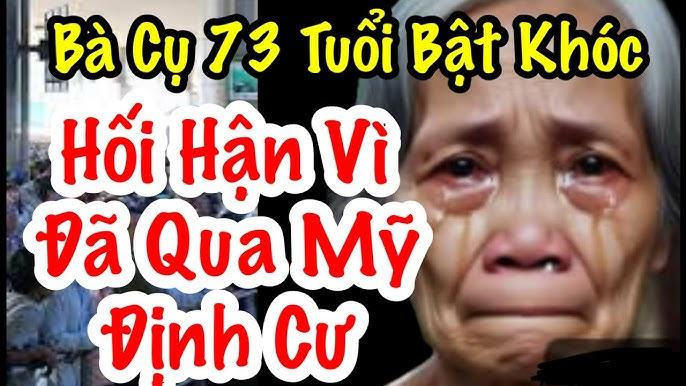 Bà cụ già khóc