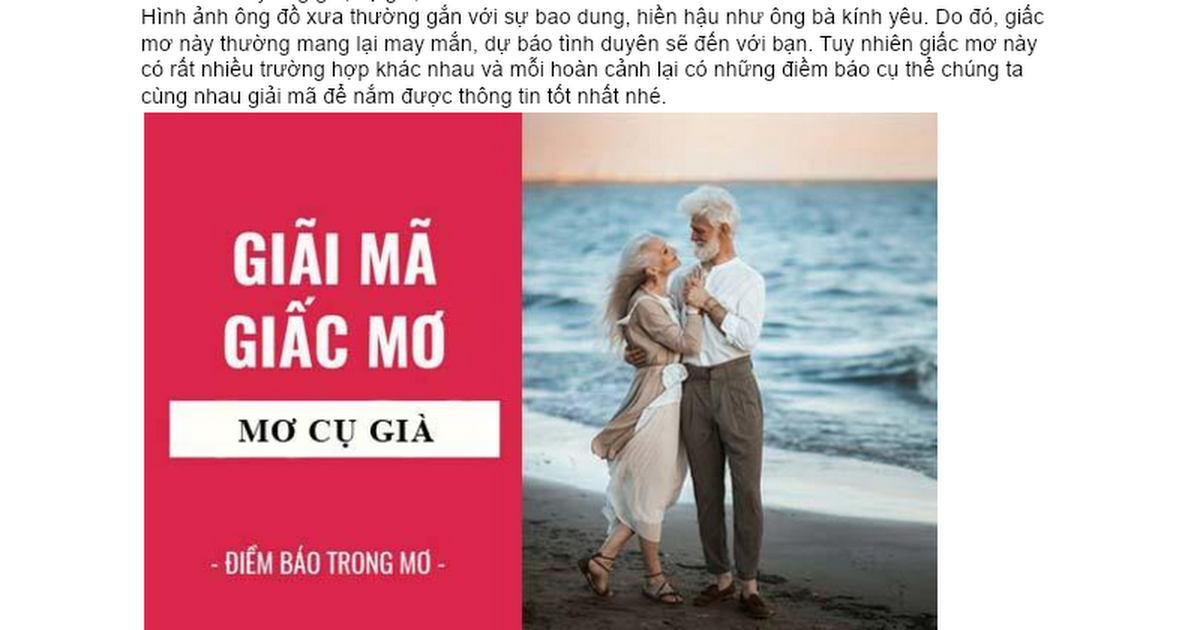Giải mã giấc mơ thấy ông gia chết