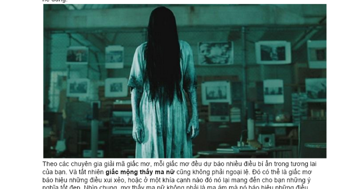 Nằm mơ thấy hồn ma nữ đẹp